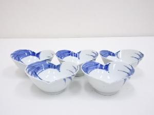 染付稲束文向付5客